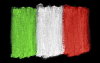 Watercolor illustration of the Italy flag