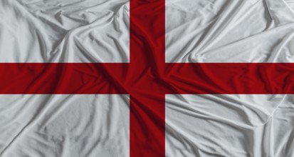 English flag with fabric texture background. National flag of England