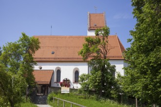 Church of St. Ägidius and Nikolaus, Grainbach, Samerberg, Chiemgau, Upper Bavaria, Bavaria, Germany