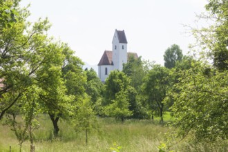 Church of St. Ägidius and Nikolaus, Grainbach, Samerberg, Chiemgau, Upper Bavaria, Bavaria, Germany