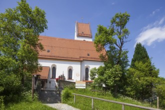 Church of St. Ägidius and Nikolaus, Grainbach, Samerberg, Chiemgau, Upper Bavaria, Bavaria, Germany