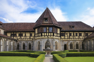 Bebenhausen Monastery, well house, half-timbered building, Gothic cloister, sacred building,