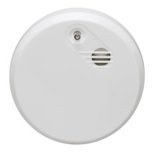 A smoke alarm in white back