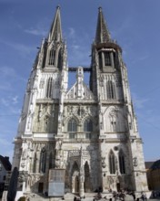 Detail of the Regensburg Cathedral in Regensburg, a city in Bavaria Germany