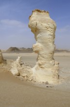 The white desert with rock formation in Egypt