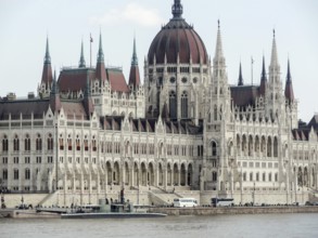 Scenery around the Hungarian Parliament Building in Budapest