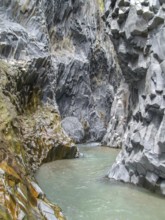 Scenery at the Alcantara Gorges in Sicily, Italy