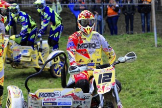 Motocross, Rudersberg, Baden-Württemberg, Germany, Europe, Rider on a motocross bike with sidecar