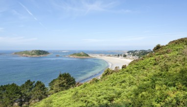 Idyllic coastal scenery around Trebeurden in Brittany, France