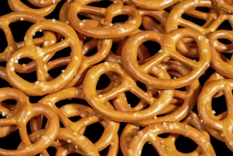 Full frame macro shot of some lye pretzels