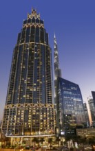 City view of Dubai, the most populous city in the United Arab Emirates at evening time