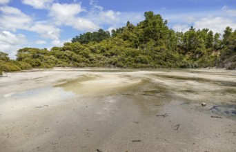 Geothermal area named Waiotapu in New Zealand