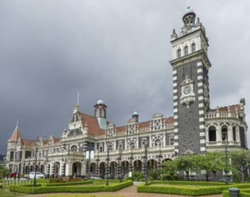 The Dunedin Railway Station in Dunedin, a city at the South Island of New Zealand