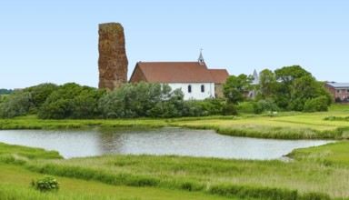 The Old Church named St Salvator at Pellworm island in North Frisia, Germany