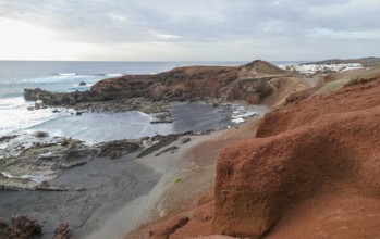 Scenery around El Golfo at Lanzarote, part of the Canary Islands in spain