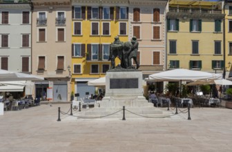 Sunny scenery around Salo, a town and comune located at Lake Garda in Northern Italy