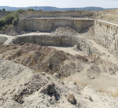 Sunny stone pit scenery in Southern Germany