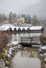 Scenery around Schoenau am Koenigssee in Bavaria at winter time