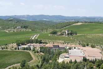 Scenery around Gaiole near Castle of Brolio in the Chianti region of Tuscany in Central Italy