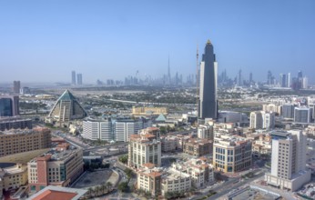 Aerial view of Dubai in the United Arab Emirates