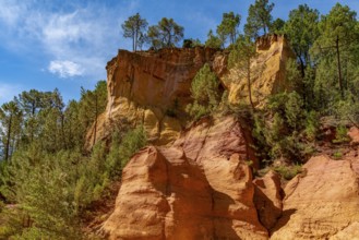 Impression around the Ochre Path near Roussillon, a commune in the Vaucluse department of the