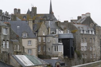 City view of Saint-Malo, a port city in northwestern France