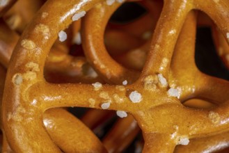 Full frame macro shot of some lye pretzels