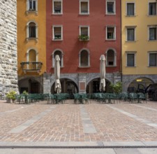 Sunny scenery around Riva del Garda located at Lake Garda in Northern Italy