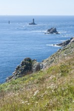 Coastal scenery around Pointe du Raz, a promontory in Brittany, France