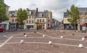 City view of Fecamp, a commune in the Seine-Maritime department in the Normandy Region of France