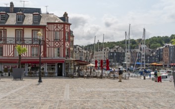 City view of Honfleur, a commune in the Calvados department in northwestern France
