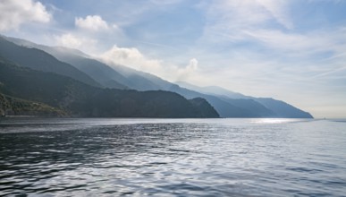 Scenery around a coastal area named Cinque Terre in Liguria, located in the northwest of Italy at