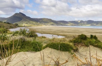 Scenery around the Ninety Mile Beach at the western coast of the North Island of New Zealand