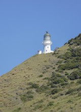 Sunny scenery including a lighthouse at the Bay of Islands, an area on the east coast of the Far