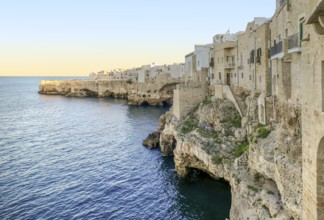 Impression of Polignano a Mare in Apulia in Italy at evening time