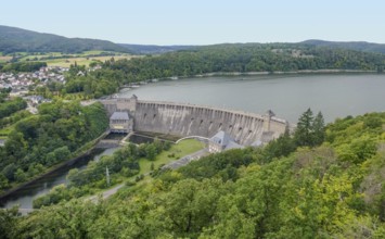 Scenery around the Edersee Dam in Hesse, Germany