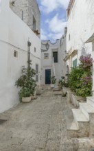 Alleyway in Ostuni, a city in Apulia, Italy