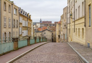 Impression of a city named Metz, located in the Lorraine region in France at winter time