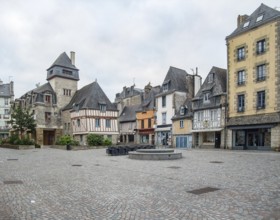 Idyllic city named Quimper in Brittany, France