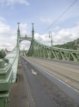 The Liberty Bridge across the river Danube in Budapest, hungary