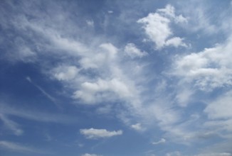 Blue sky and some clouds at summer time