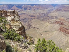 Sunny aerial view at the Grand Canyon National Park in Arizona, USA