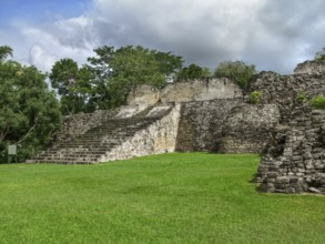 Ruins of a mayan temple in Kohunlich, Mexico