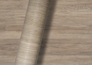 Rolled wood-textured surface over same full frame textured background