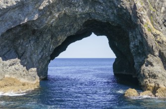 Sunny scenery showing a rock gate at the Bay of Islands, an area on the east coast of the Far North