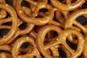 Full frame macro shot of some lye pretzels