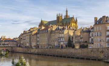 Impression of Metz, a city in the Lorraine region located in northeast France at evening time