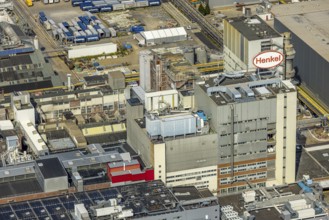 Aerial view, Henkel AG chemical plant site, Holthausen, Düsseldorf, Rhineland, North