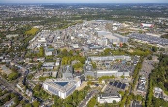 Aerial view, Henkel chemical plant area, BASF industrial area, Holthausen, Düsseldorf, Ruhr area,