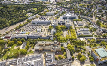 Aerial view, Henkel chemical plant area, industrial area, Holthausen, Düsseldorf, Ruhr area, North